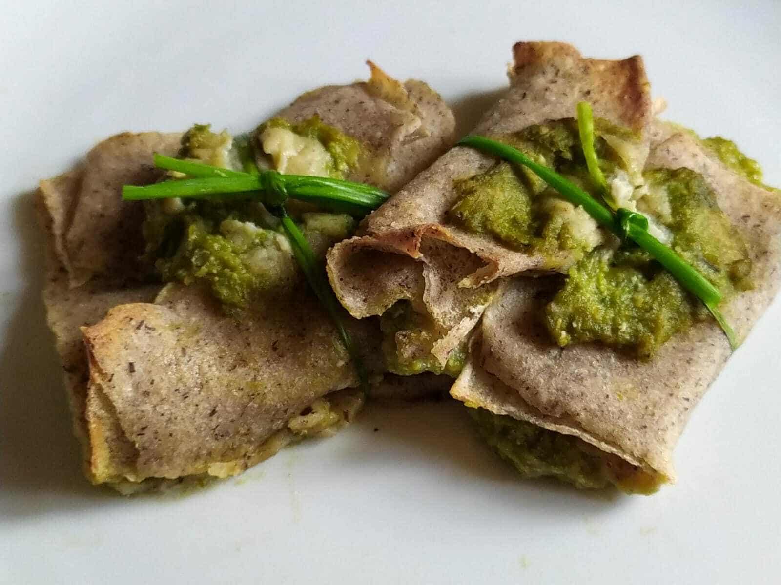 Fagottini di saraceno agli asparagi