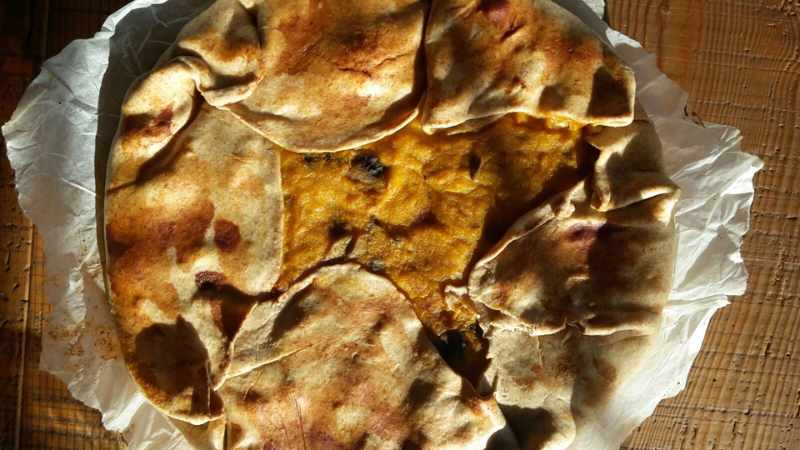 Torta salata di zucca e funghi