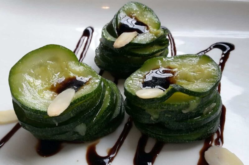 Zucchine e cipolle alle mandorle e aceto balsamico