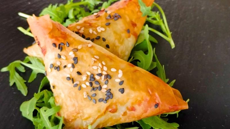 Triangolini di tofu e fagiolini