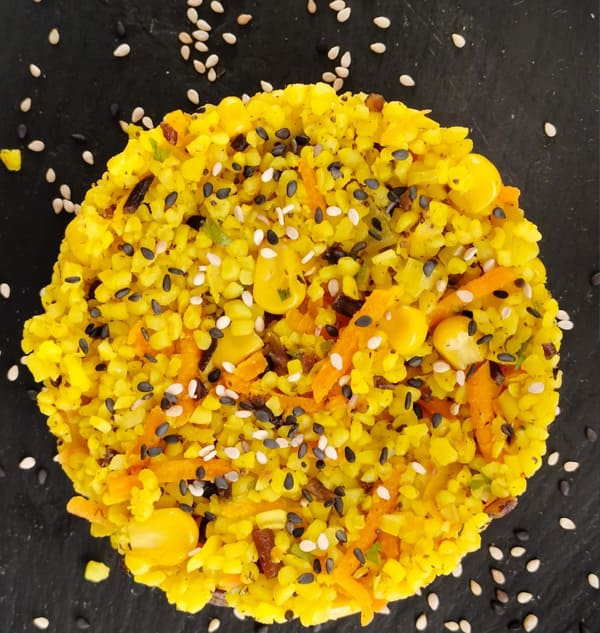 Bulgur con verdure croccanti
